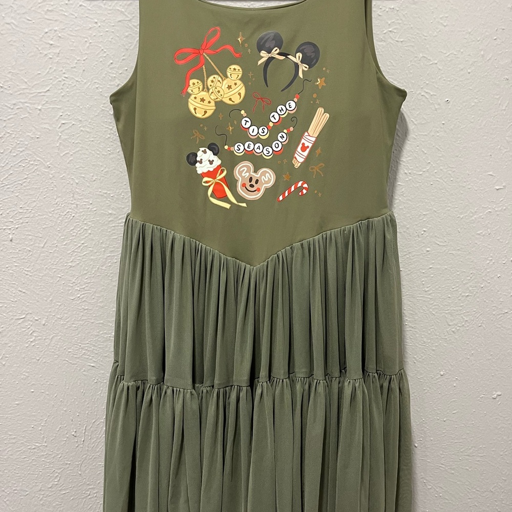 Olive Green Sleeveless Mini Dress